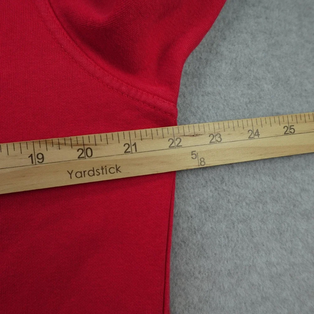 The North Face Hoodie Mens Medium Red Pullover Sweatshirt Logo Active